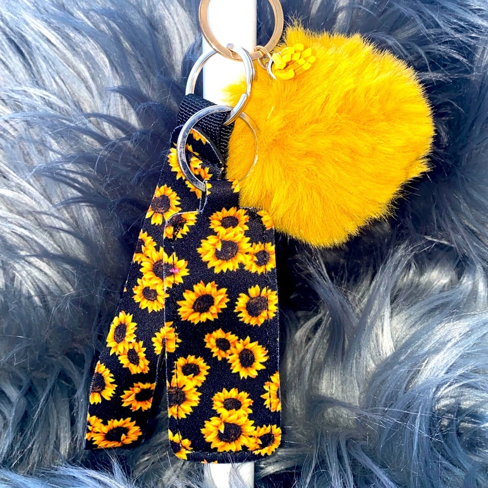 Sunflower wristlet and Chapstick holder
